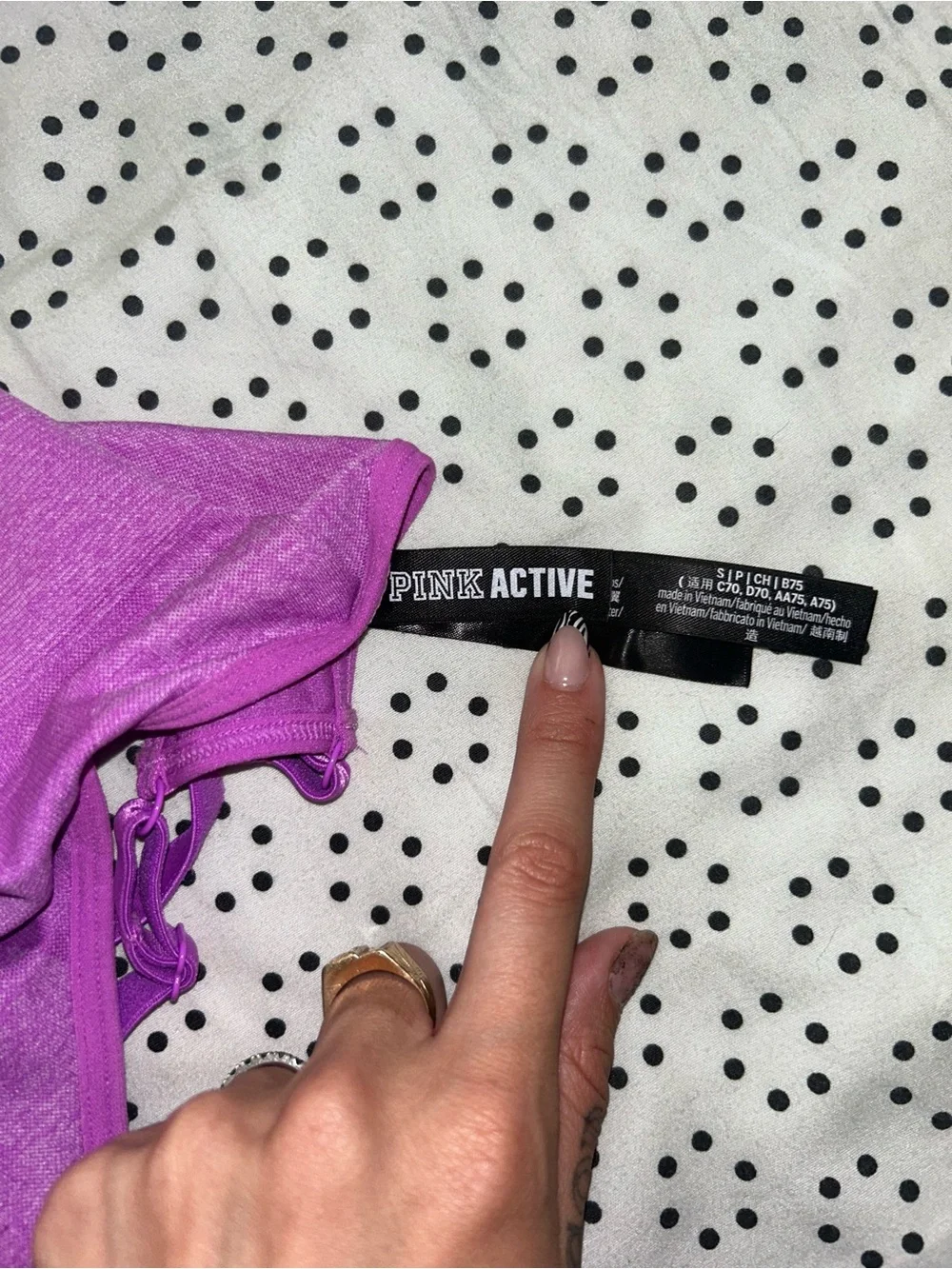 PINK by VS purple sports bra